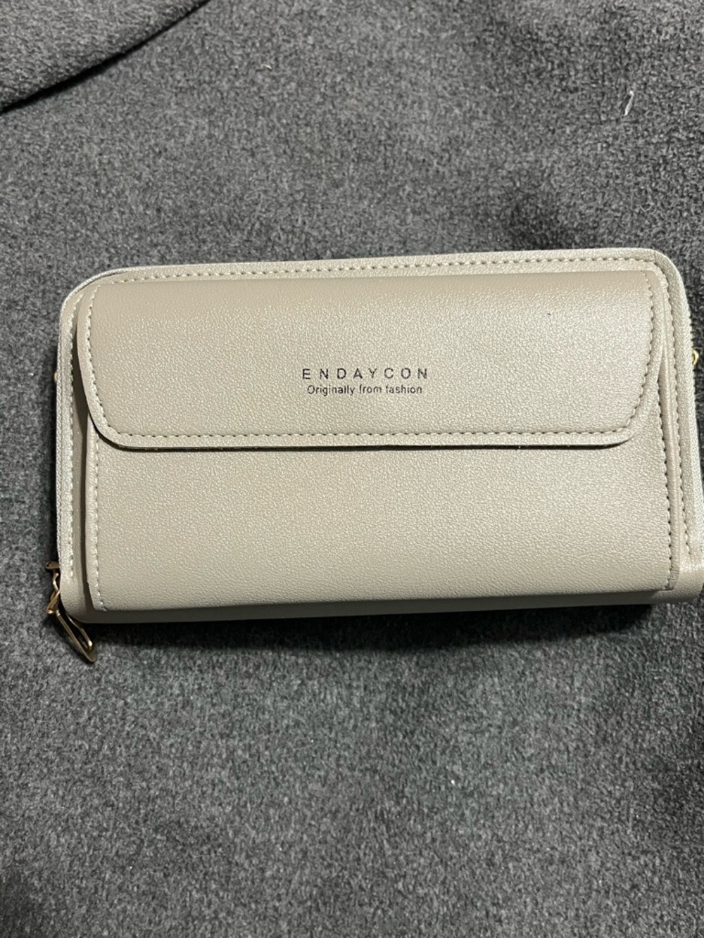 Taupe Mini Wallet Crossbody - Compact Everyday Style